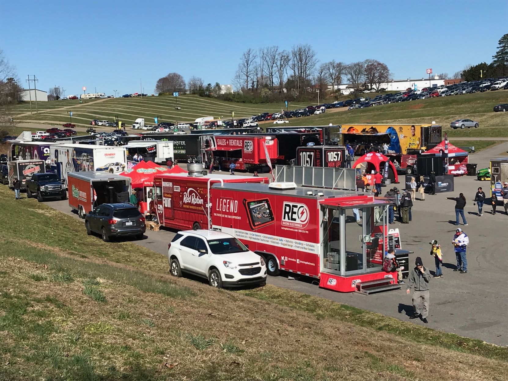 Martinsville Truck Races Vehicles at concessoins area at Martinsville Speedway.jpg